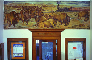 Mural inside of the Hebron Post Office